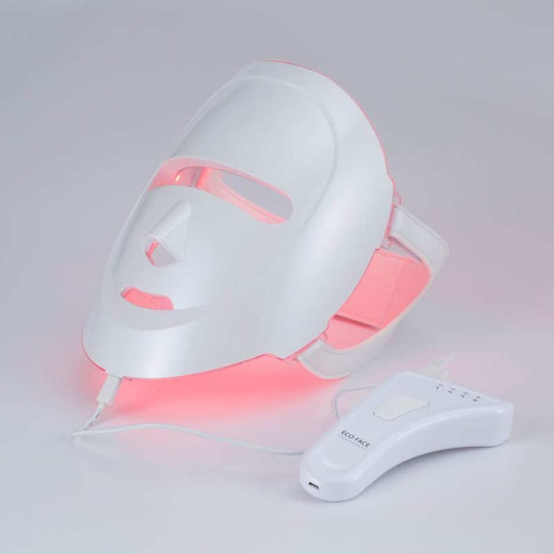 K-Beauty Bundle: Eco Face Platinum LED Mask (Pearl White) + Eye Care Solution LED Mask (Silver)