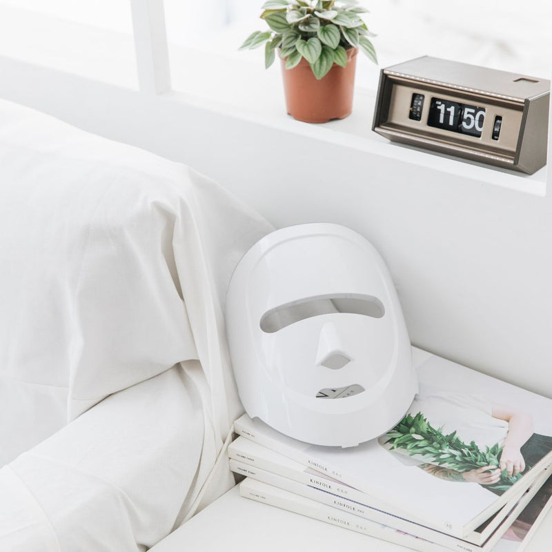 Máscara LED Eco Face Platinum (blanco perla)
